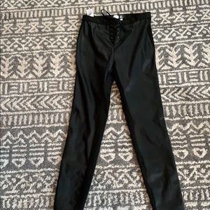 Faux leather pants coyote ugly style